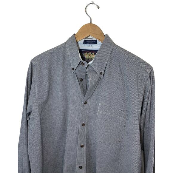 Men’s Polo Chaps Ralph Lauren  Blue Button Up Shirt Size 15.5 34-35 Old Money - Picture 2 of 7